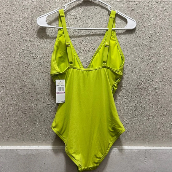 MICHAEL Michael Kors O-Ring One Piece Swimsuit Limeaid NWT Size 6 - Picture 6 of 8